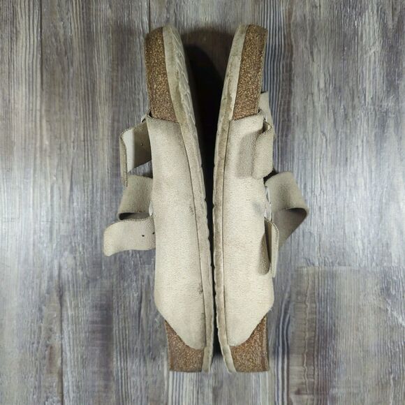 BIRKENSTOCK Arizona Tan Beige Birko-Flor Mens Slip On Sandals Size EU 45 US 12 - Picture 9 of 12